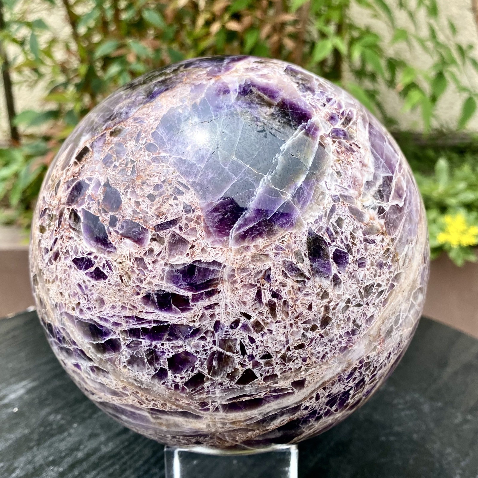 8.1LB Natural Dreamy Amethyst ball Quartz crystal Sphere Crystal Reiki Healing