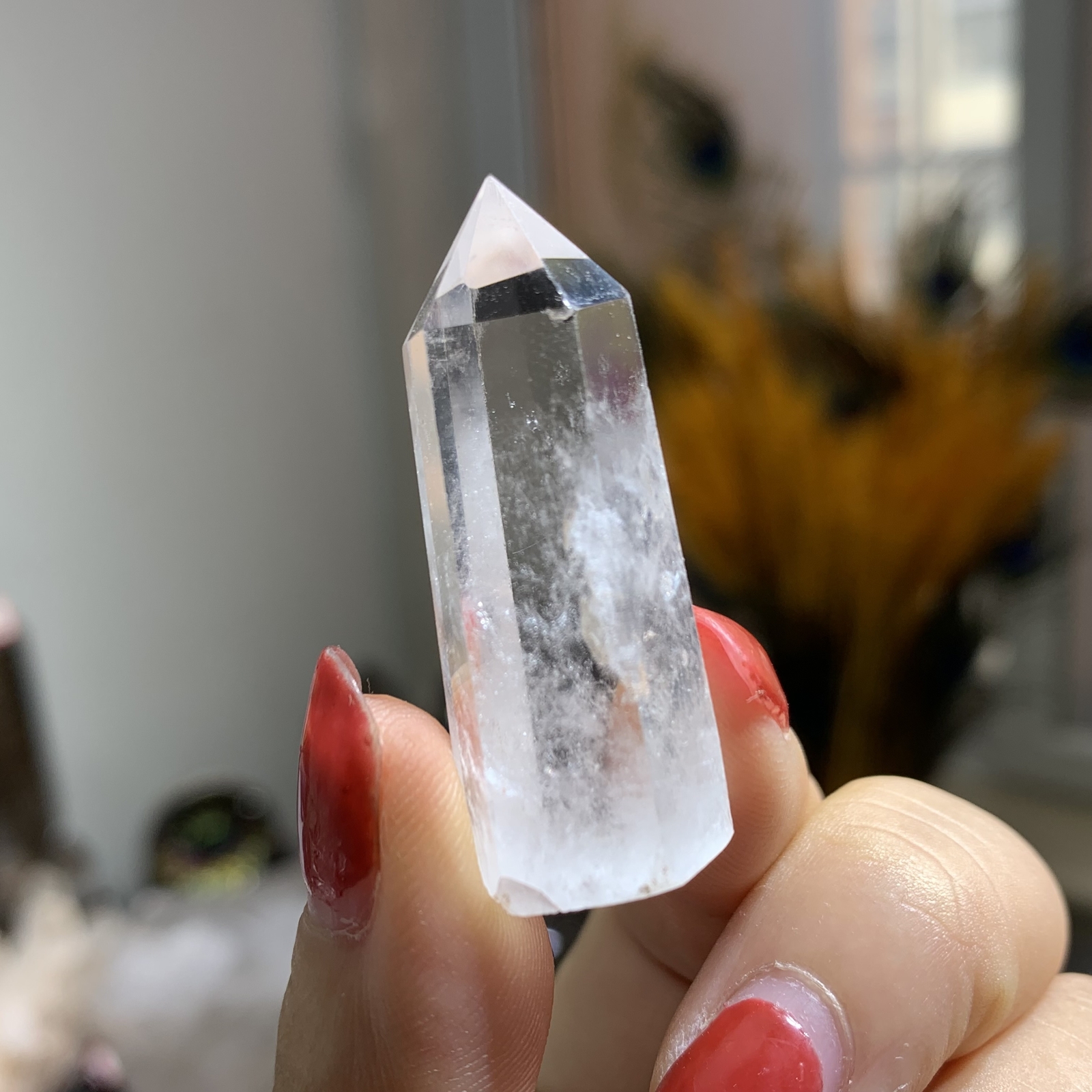 20pc natural mini clear quartz obelisk crystal wand point healing random