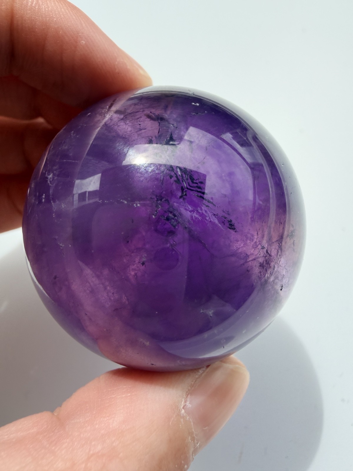 Trapiche Phantom Amethyst Sphere from Brazil | 1.75″