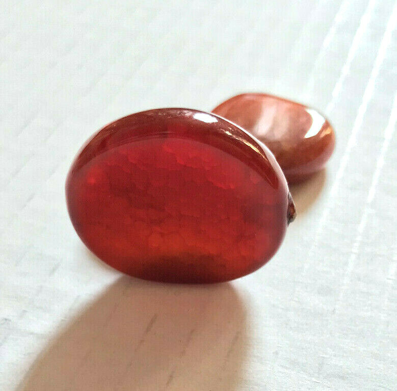 Natural Fire Agate Polished Cabochon Crystal Healing Reiki Palm Worry Stone Cab