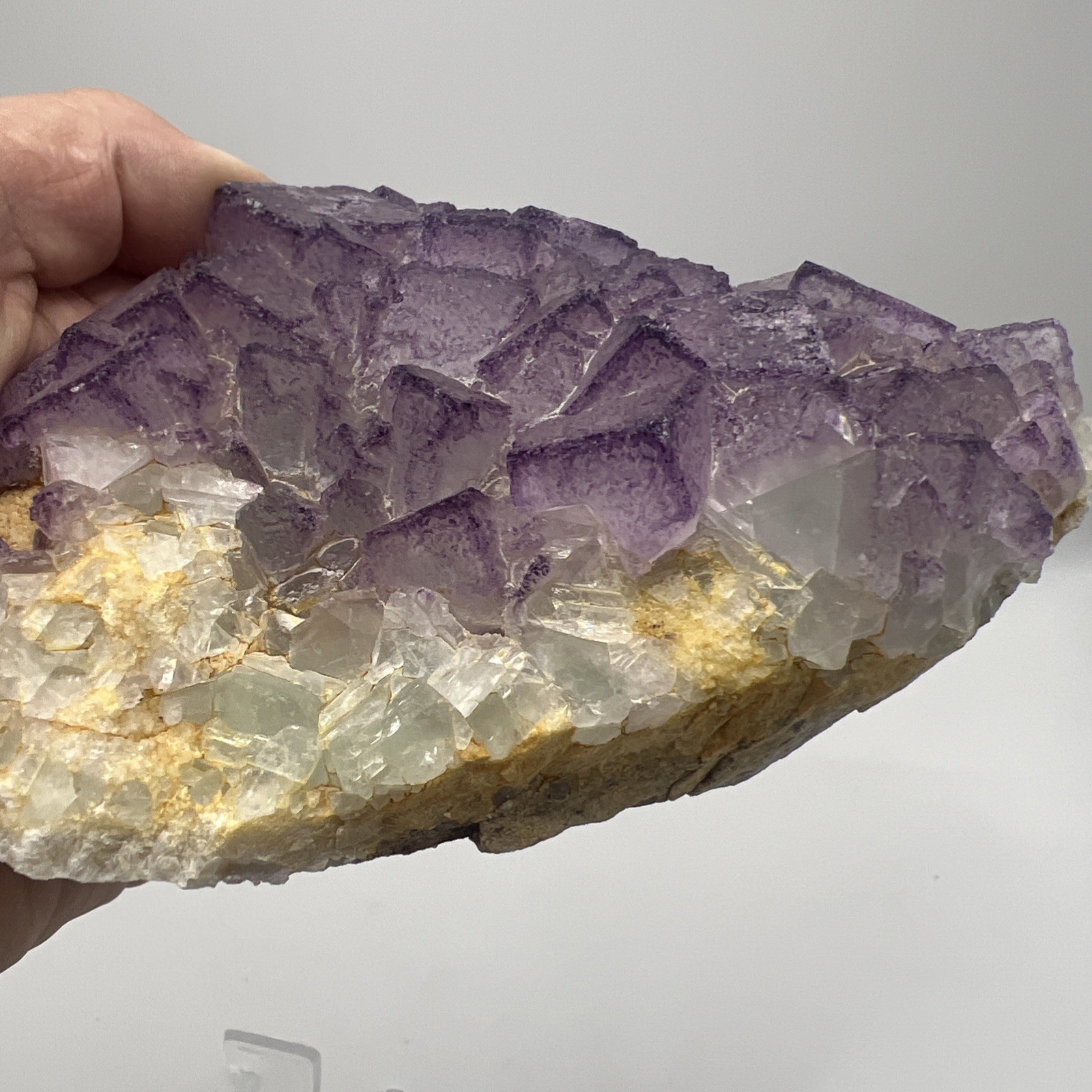 2 Pound!! Natural Guizhou QR Code Fluorite With Stand! Amazing Quality!US Seller