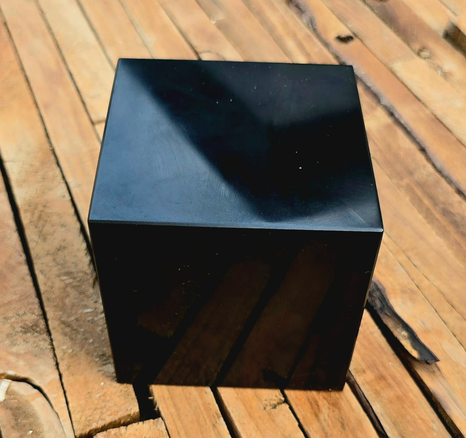 Stunning Black Tourmaline Crystal Cube 70mm Healing Stone Housewarming Gift