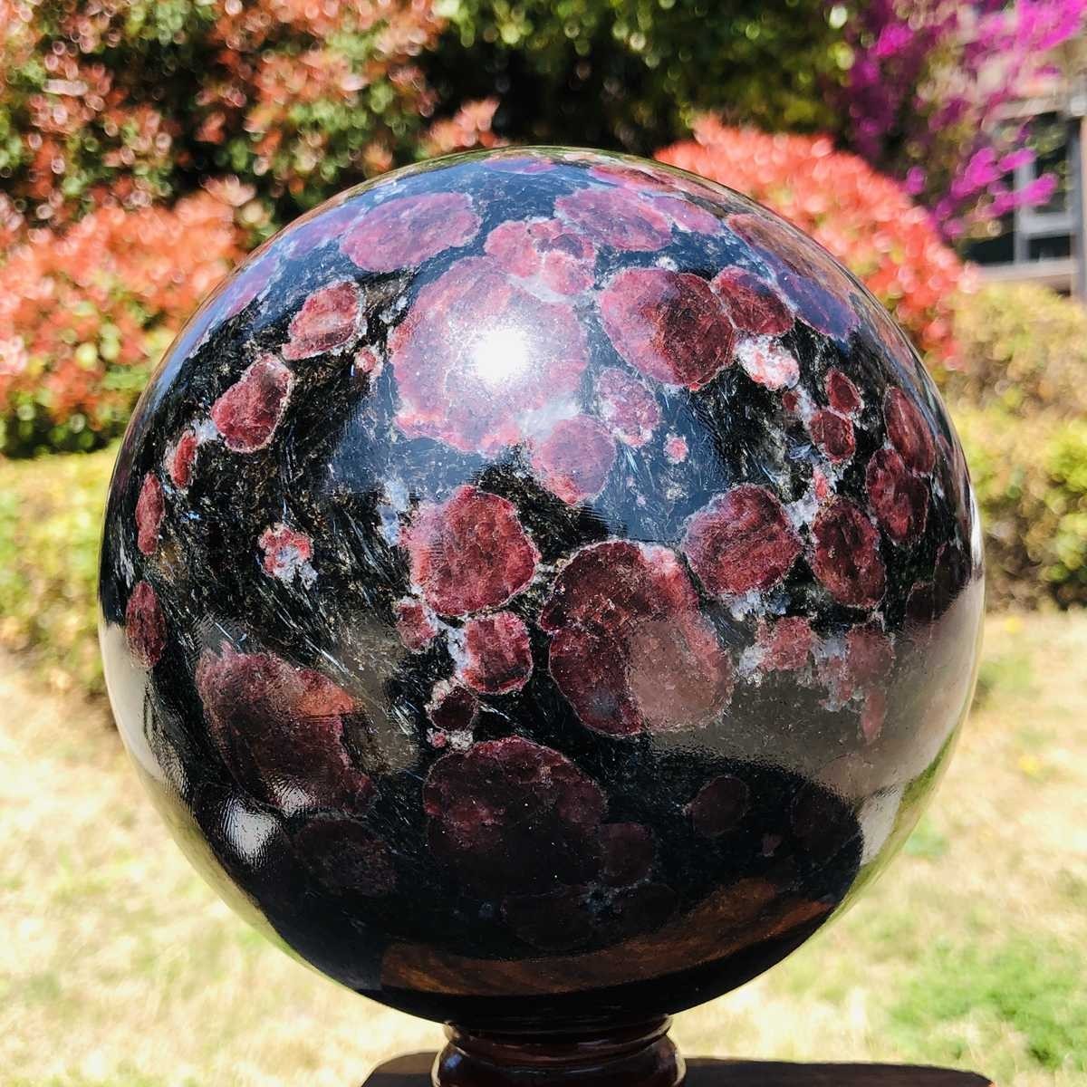 11.41LB Natural Crystal Garnet Firework Stone ball Quartz Healing