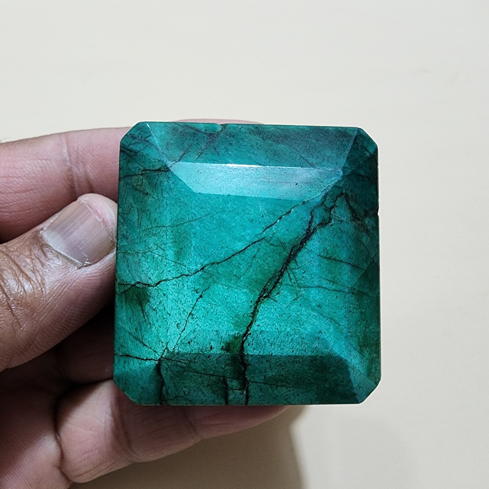 655 Crt Ultimate AA+ Green Brazilian Emerald Gemstone Emerald Cut Jewelry Making