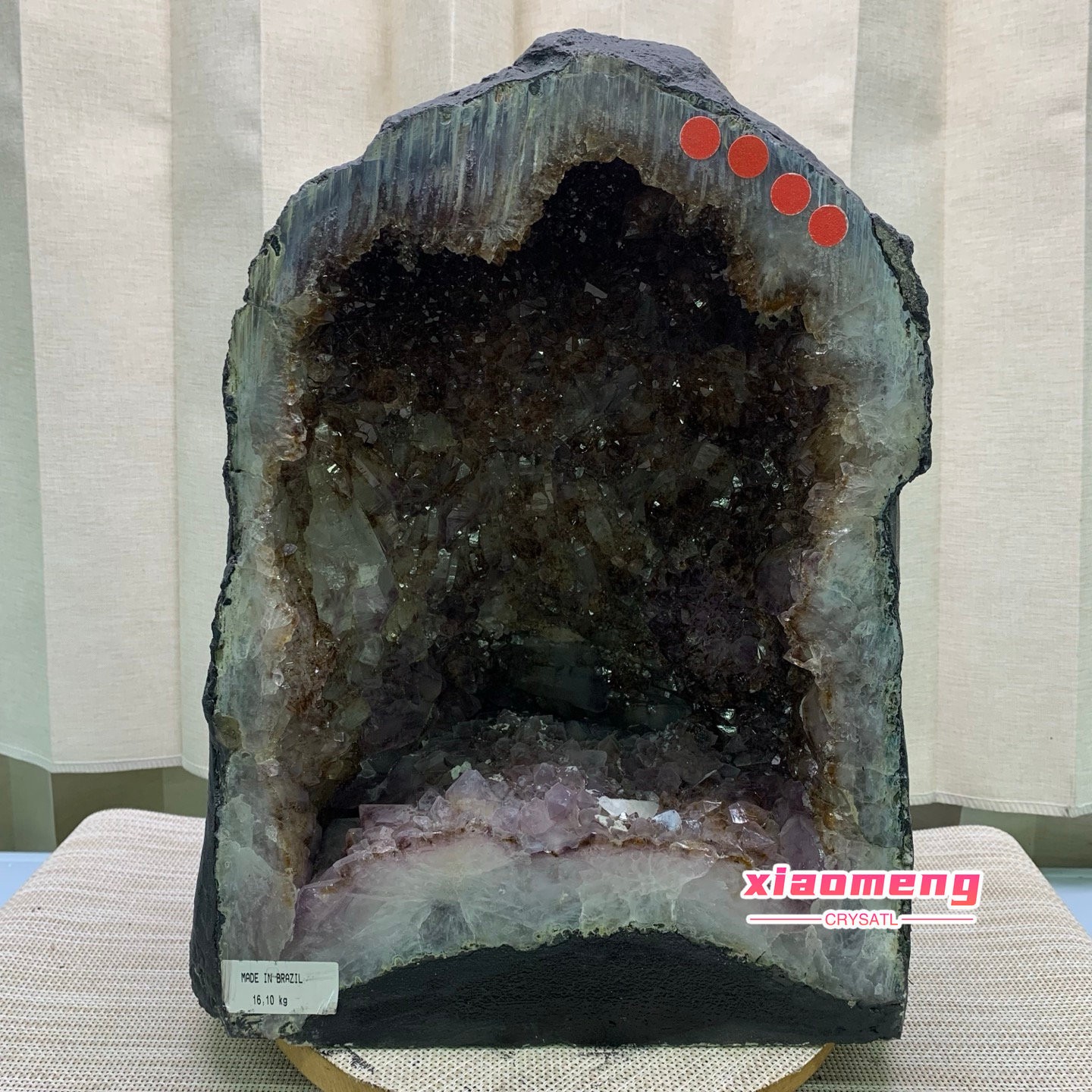 35LB Natural premium titanium crystal Quartz Crystal Cluster Cathedral healing