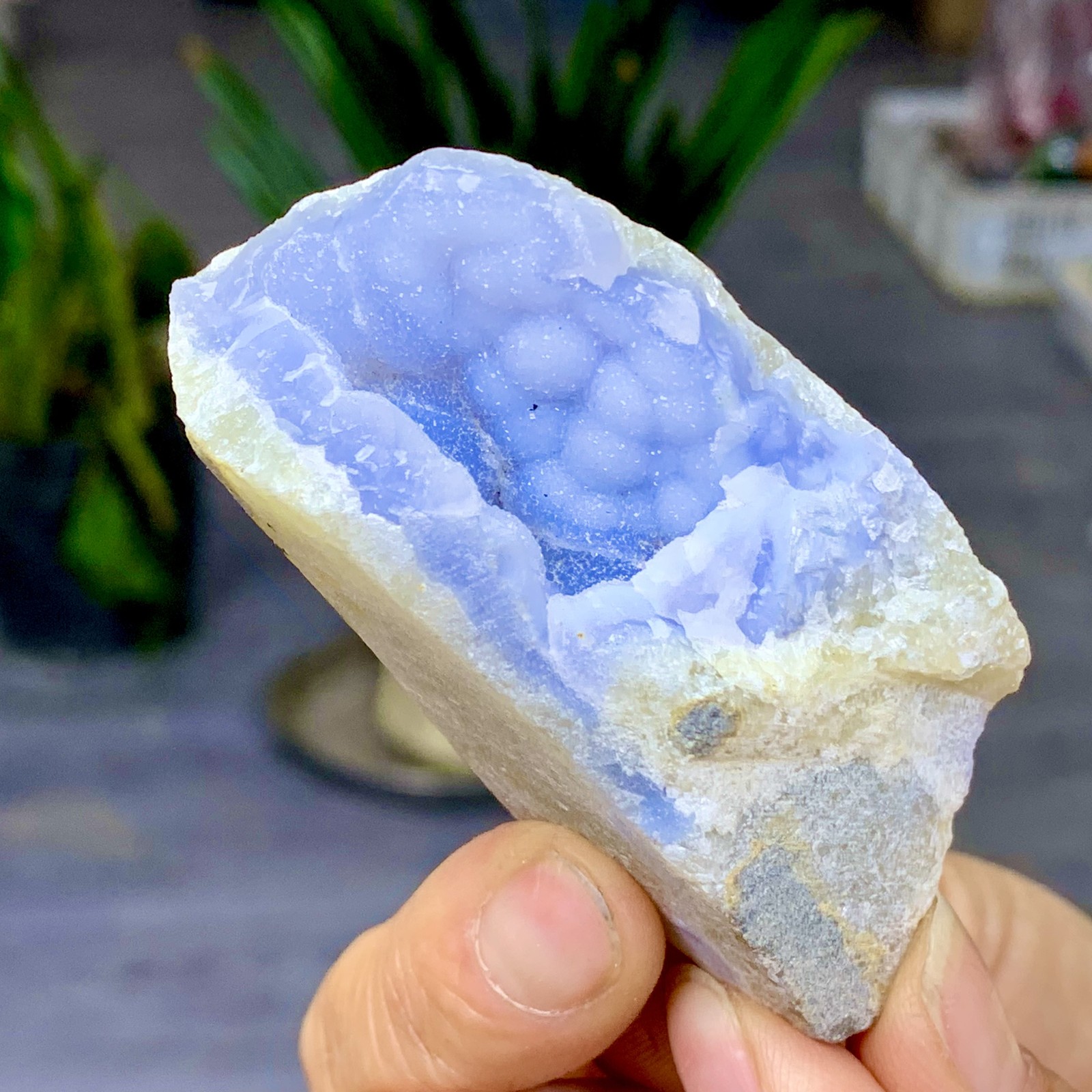 72G Natural blue textured agate specimens Healing
