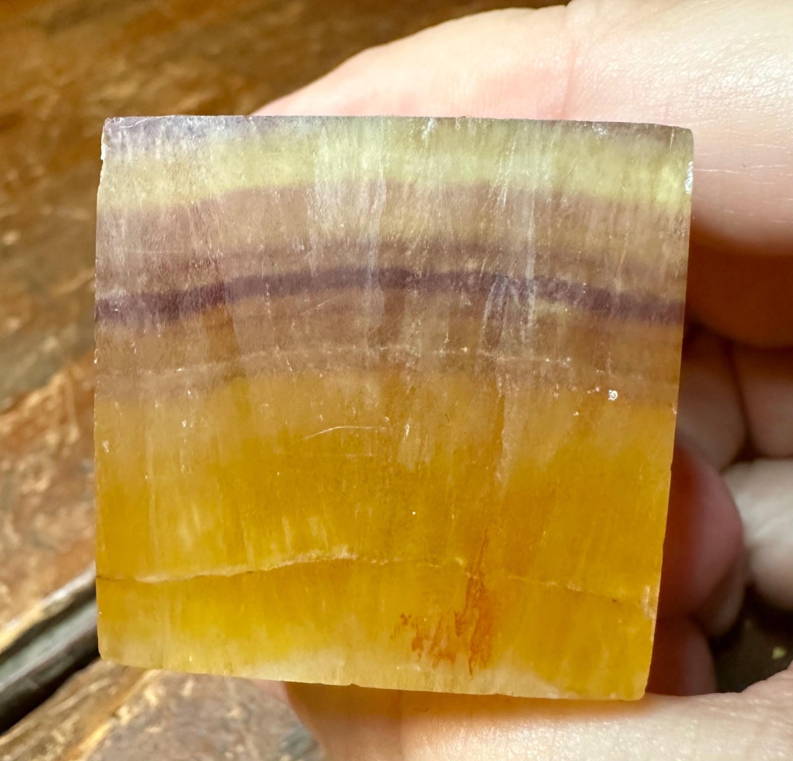 Yellow rainbow fluorite crystal tower point carving Free shipping