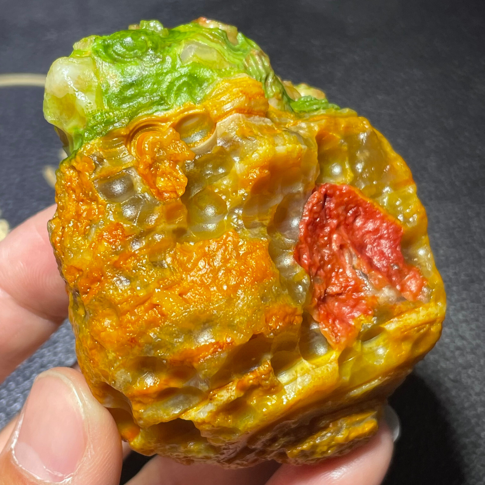 207g Rare Mongolia Gobi Agate Eyes Agate/stone Collection Specimen Healing F441