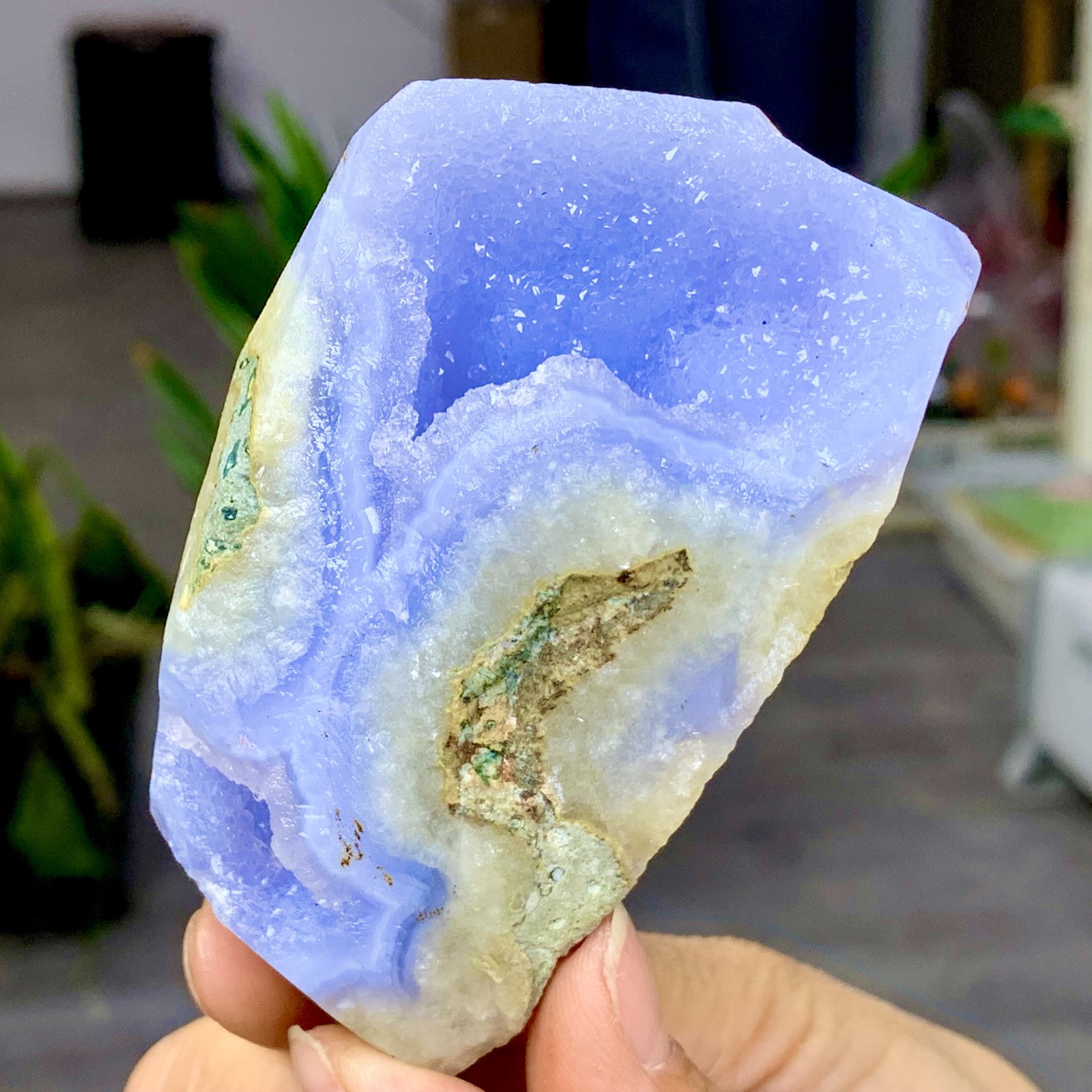 202G Natural blue textured agate specimens Healing