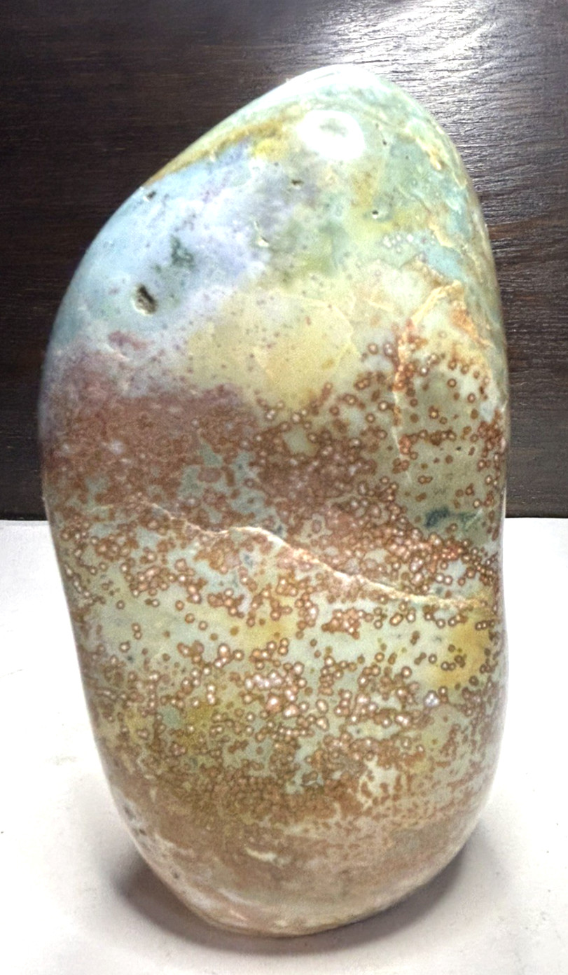 Ocean Jasper Freeform Lt. Blue Pink Yellow Green 919g/127.1mm x 67.9mm x 70.9mm