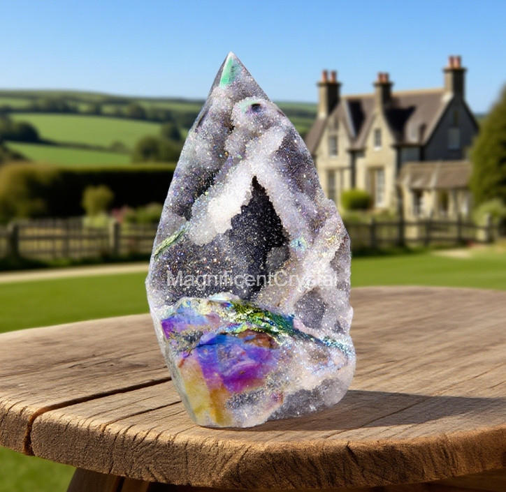 Angel Aura Sphalerite Mineral Specimen Art Home Decor Healing Energy Reiki Gifts