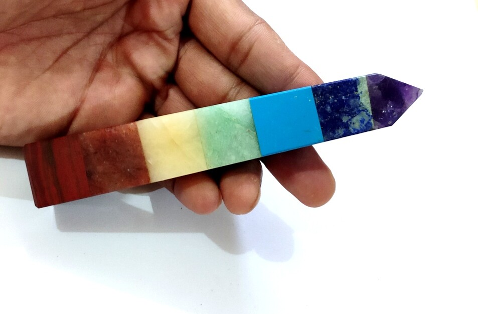 Chakra Bonded Reiki Healing Massage Meditation Chakra Point Wand 5 Inches