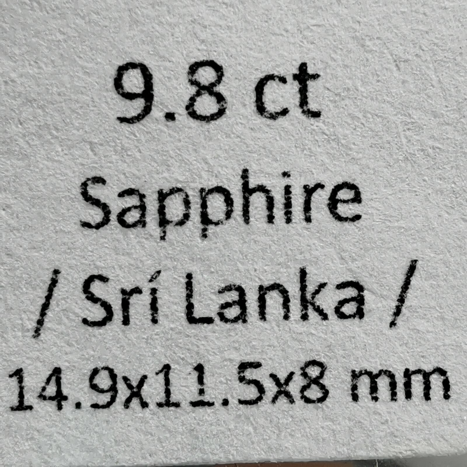 9.80ct Ceylon Sapphire / Sri Lanka / Rough Crystal Gem Gemstone Mineral