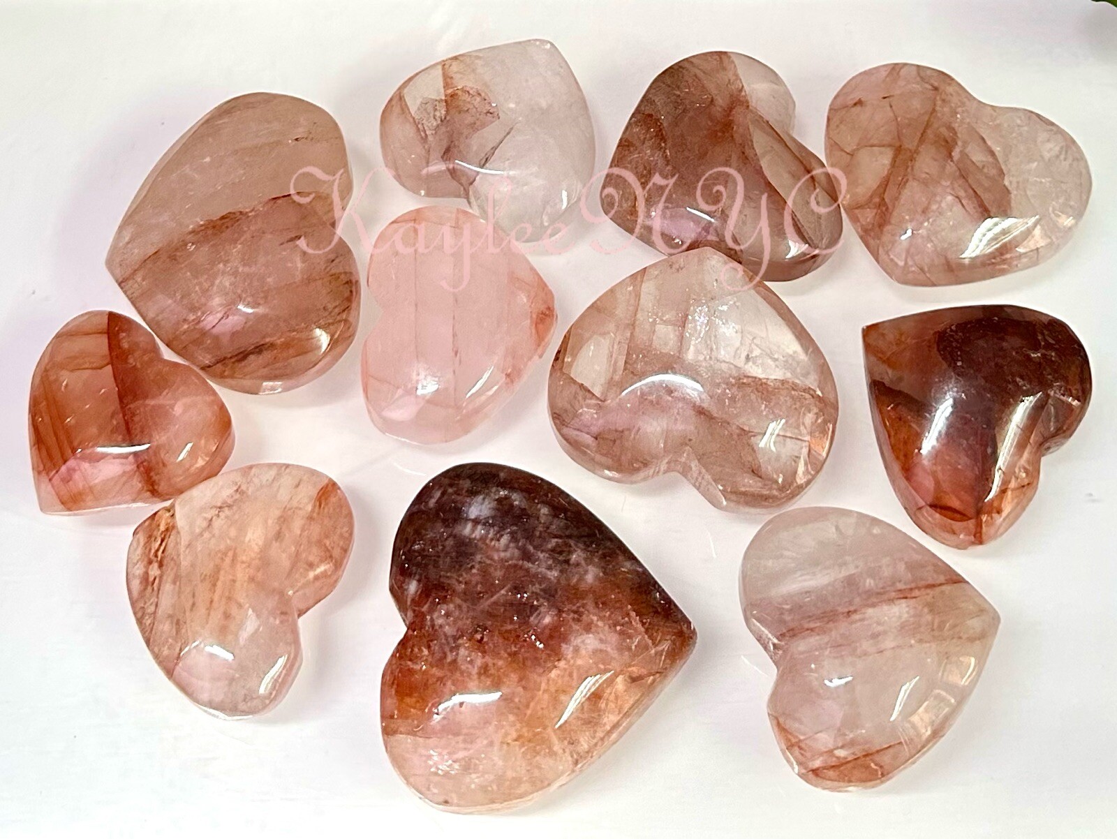 Wholesale Lot 2 Lbs Natural Hematoid Crystal Heart Healing