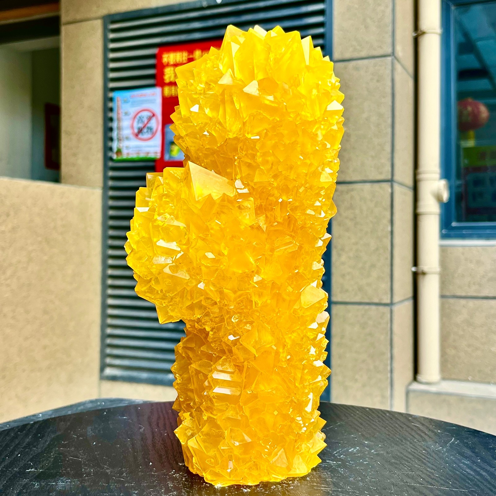 6.86LB Yellow Ghost Phantom Crystal Cluster Flower Raw Crystal Heal Quartz Decor