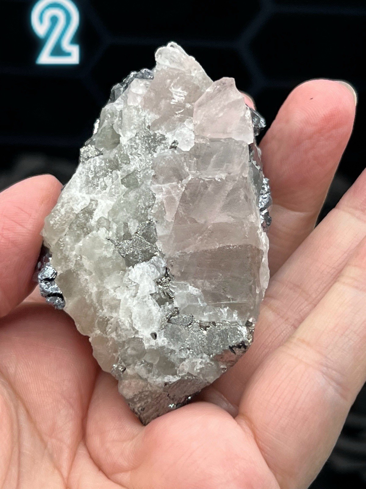 Natural Galena & Quartz Inner Mongolia* Some Fluorite uvreactive* Free ship gift