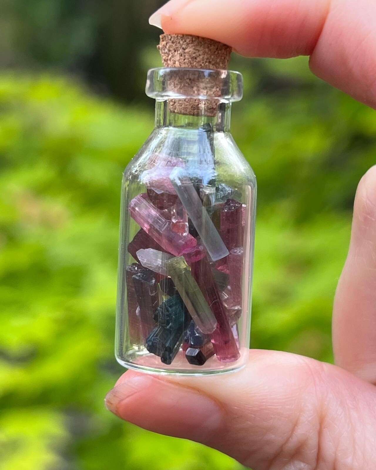 Watermelon / Green / Pink Tourmaline Fine Grade Bottle 8g