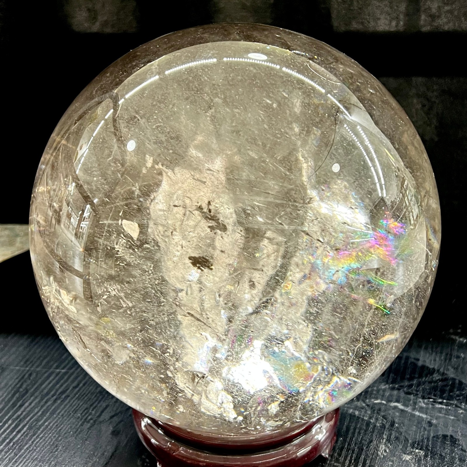 42LB Top Natural Clear Quartz Sphere Crystal Ball Reiki Meditation Gems Gifts