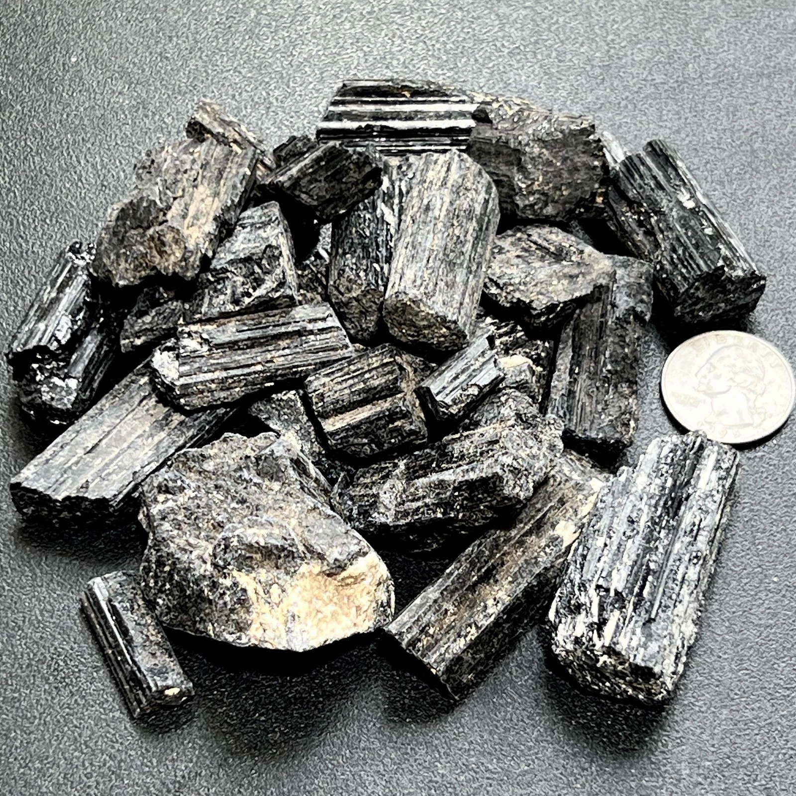 Black Tourmaline Haystack Rough Raw Crystals (By The Piece or Pound)