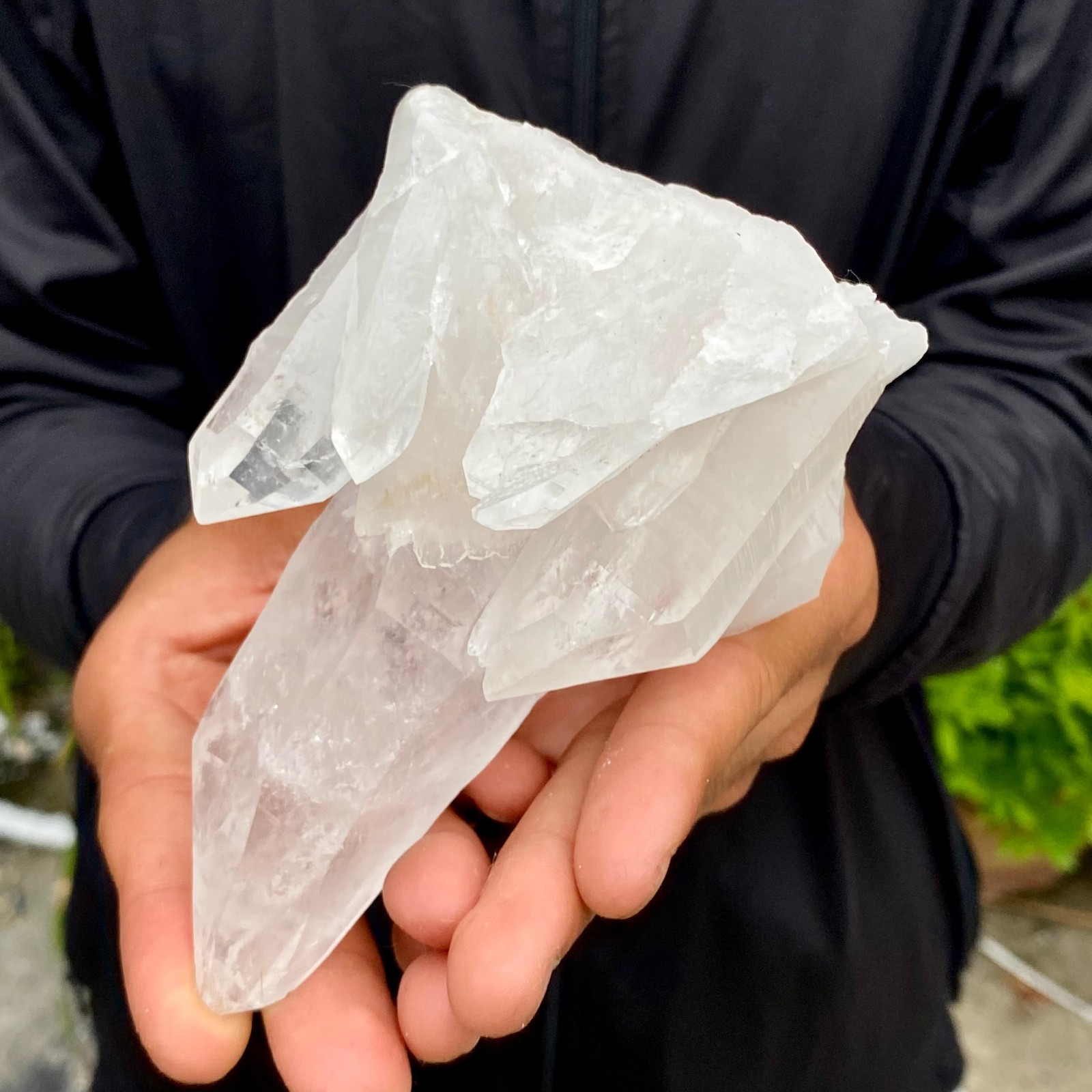 457G A+++ Natural white Crystal Himalayan quartz cluster /mineralsls