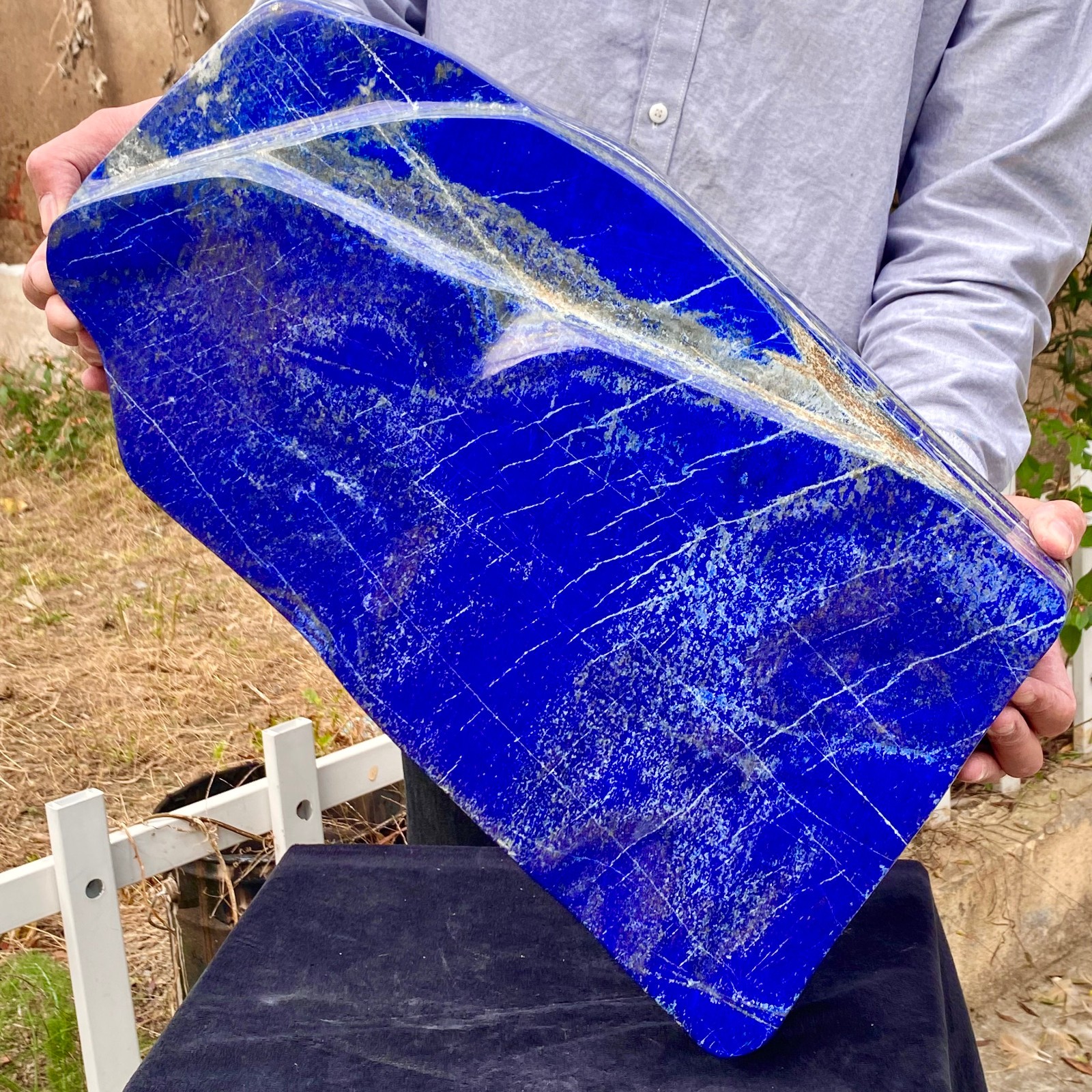 61.61LB Lapis Lazuli Freeform Polished Rough Tumble Healing Crystal Specimen Sto