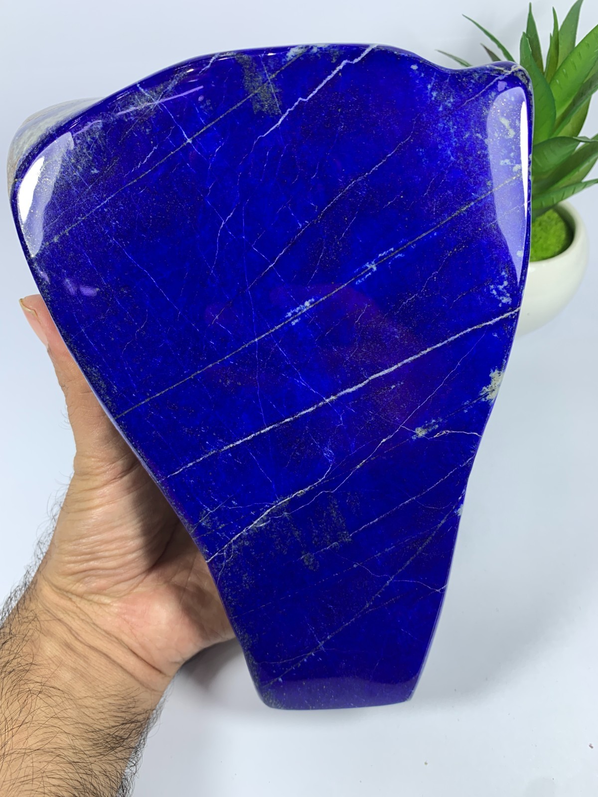 6.19lbs Lapis Lazuli Freeform Polished Tumble, Healing Crystal Rough Specimen