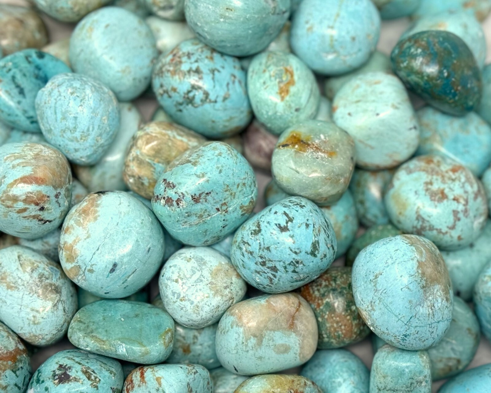 Peruvian Turquoise Tumbled Stones – Choose How Many (Natural Turquoise Crystals)
