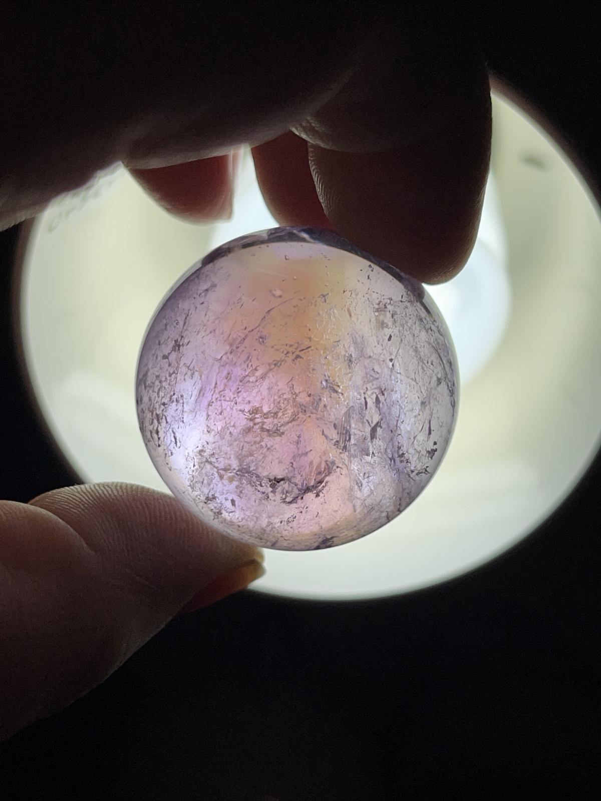 Ametrine Amethyst Citrine Sphere Ball Orb 32.1mm 47g