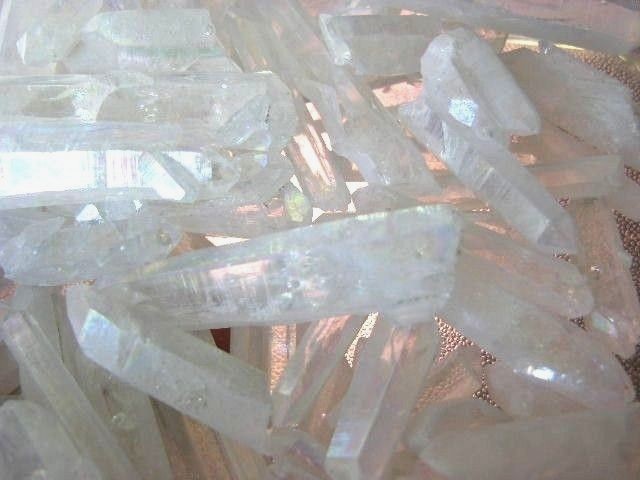 Angel Aura terminated quartz crystals Brazil 0.75-2 inch 20 crystals per lot