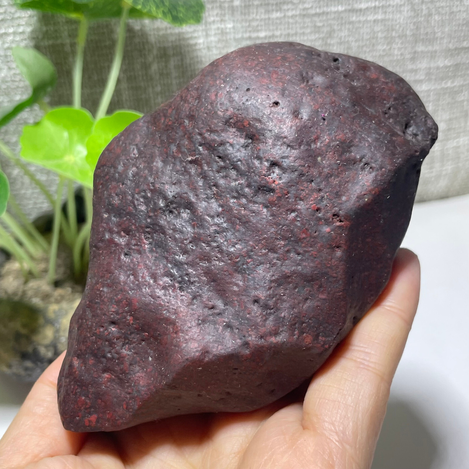 492g Natural Iddingsite meteorite specimen raw stone from China a7789