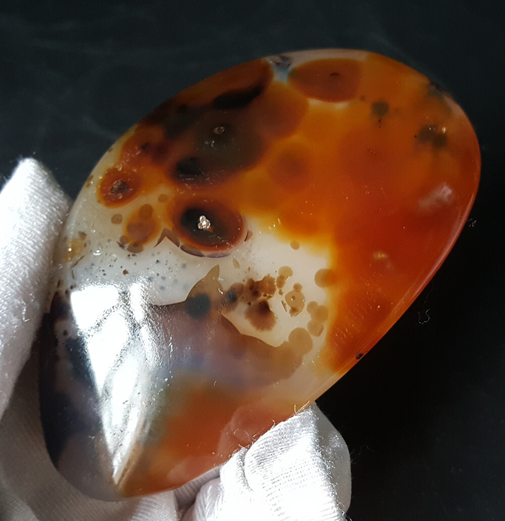 TOP 124.8 G Natural Polished Aquatic Plants Agate Stone Madagascar BWA317