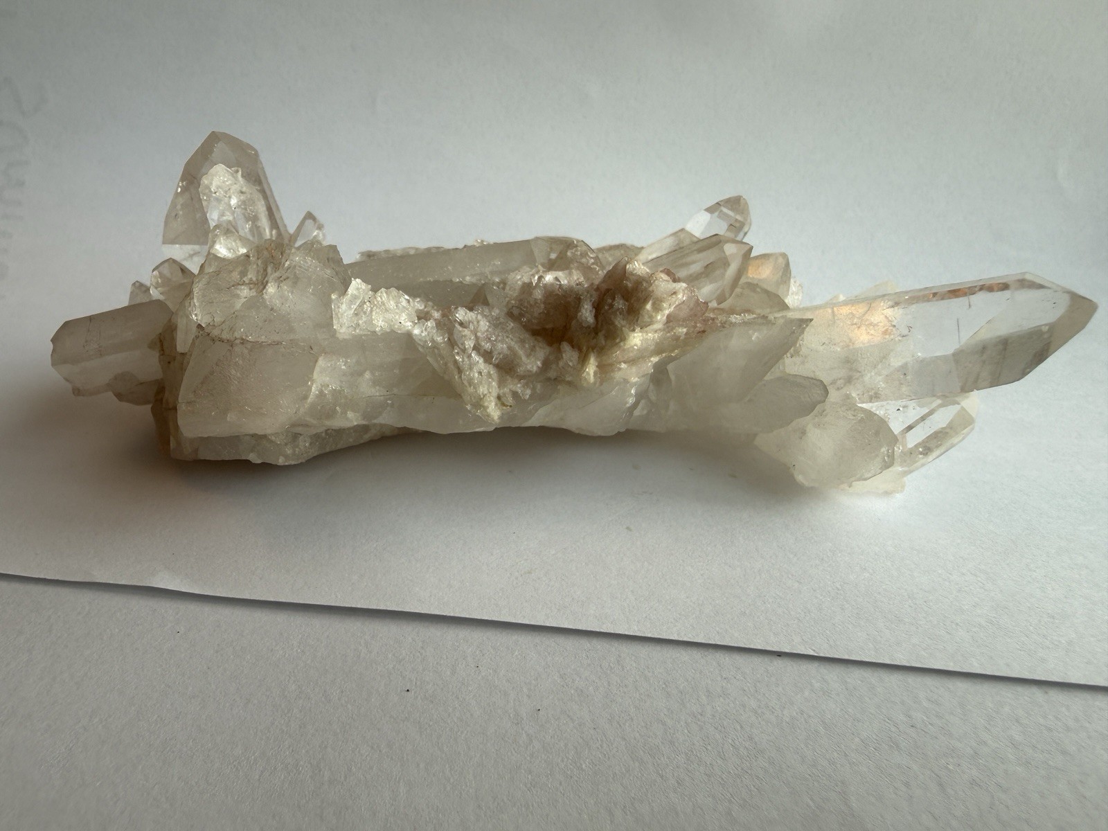 Natural Clear Quartz Crystal Cluster Geode Specimen Raw Quartz Point 386g