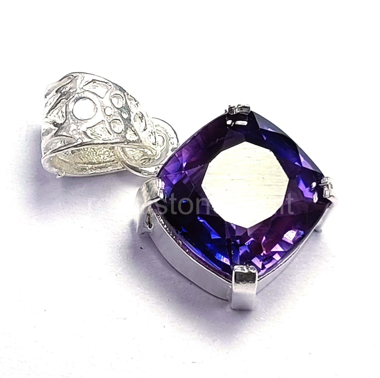 25.20 Ct Natural Purple Alexandrite Cushion Shape Pendant IGL Loose Gems 5JOZ
