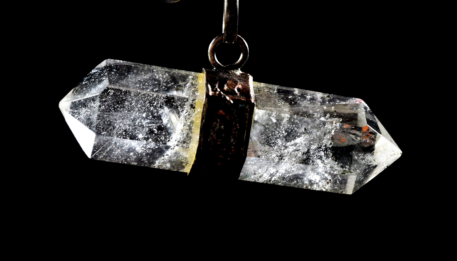 Satyaloka satyamani region quartz double terminated pendant synergy 12 #1026