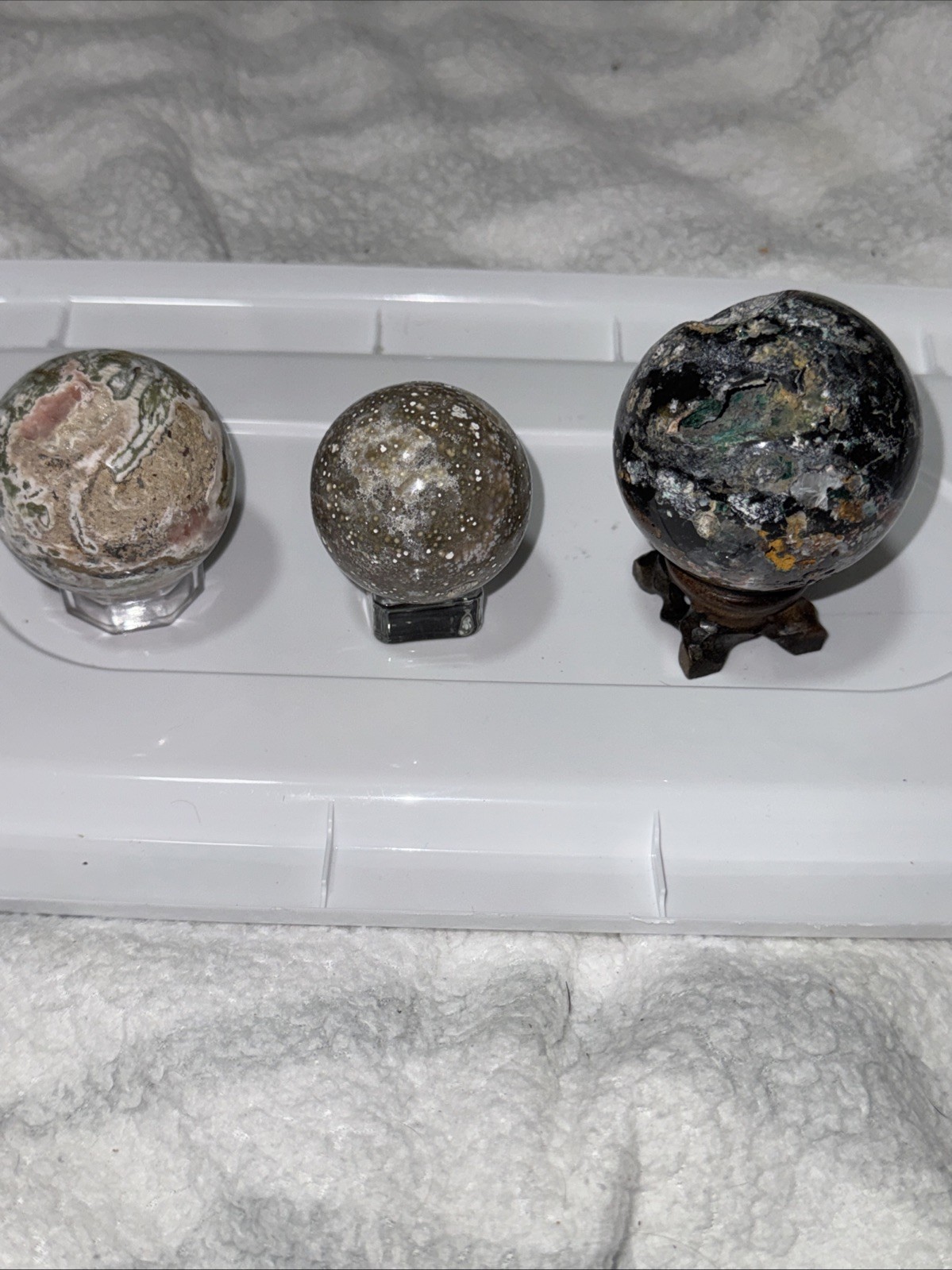 Medium To High Quality Ocean Jasper Sphere Lot.
