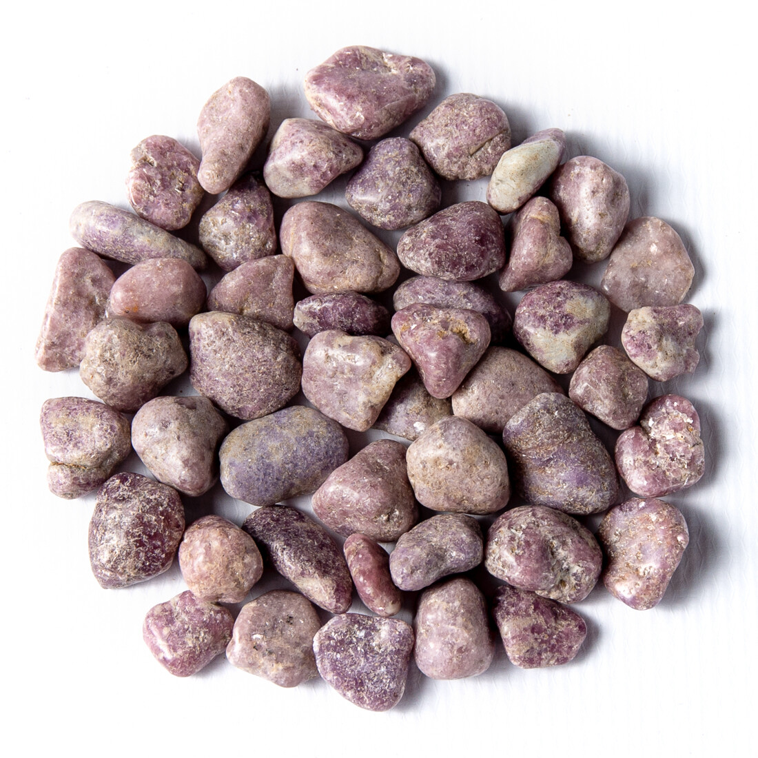 1/2 lb Natural Tumbled Lepidolite Gemstone Crystals 30-65 Stones Rock Specimens