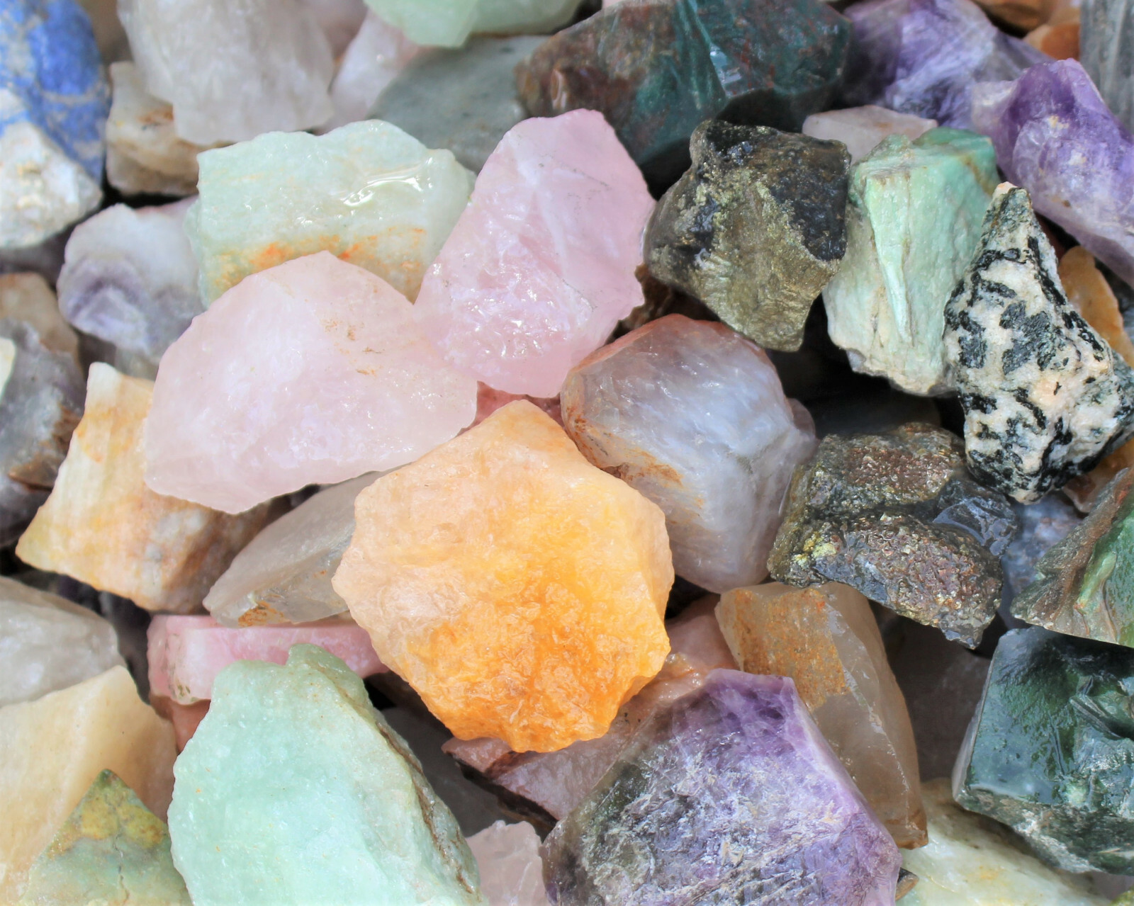 2 lb Bulk Mix Assorted Rough INDIA Mix Stones (Raw Natural Rocks)