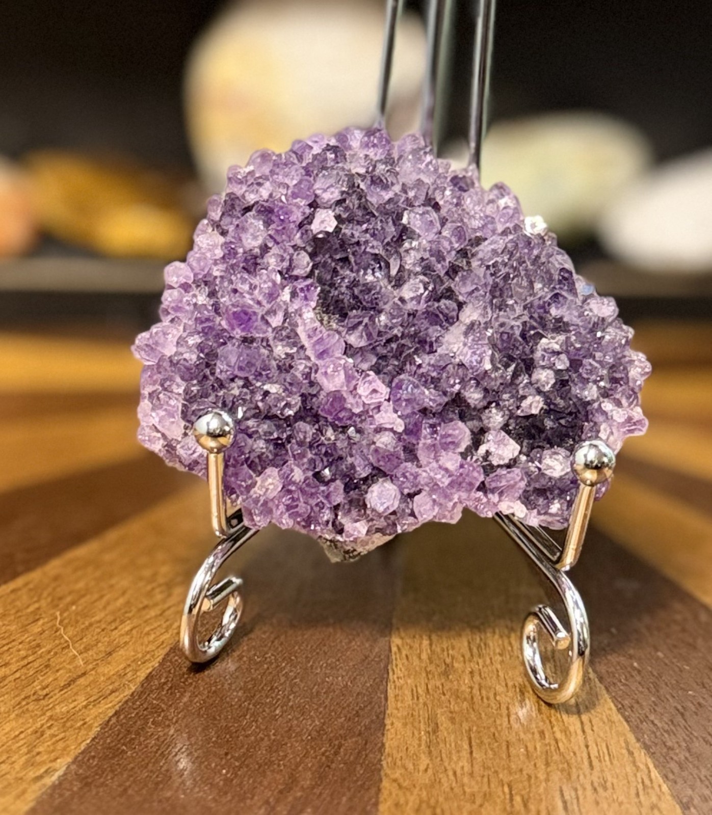 90g Raw Amethyst Crystal Quartz Cluster, 3″ ,Deep purple, Small clusters