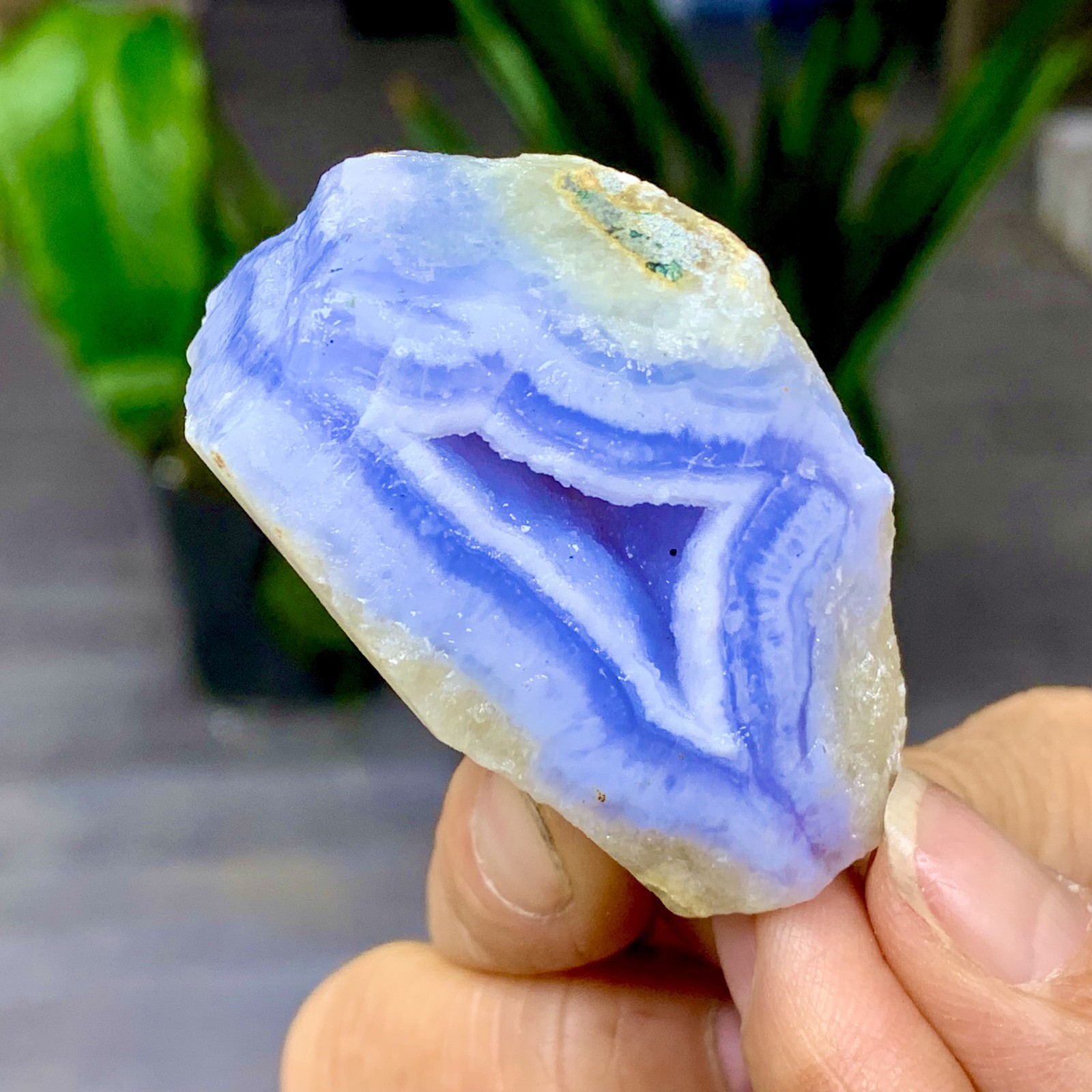 62G Natural blue textured agate specimens Healing