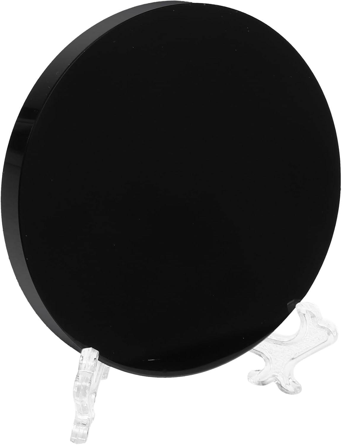 Obsidian Scrying Mirror Natural Black Obsidian Stone Circle Disc round Plate Fen