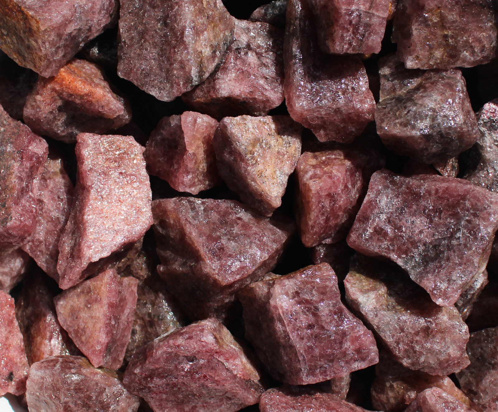 Raspberry “Translucent” Quartz – Rough Rocks for Tumbling – Bulk Wholesale
