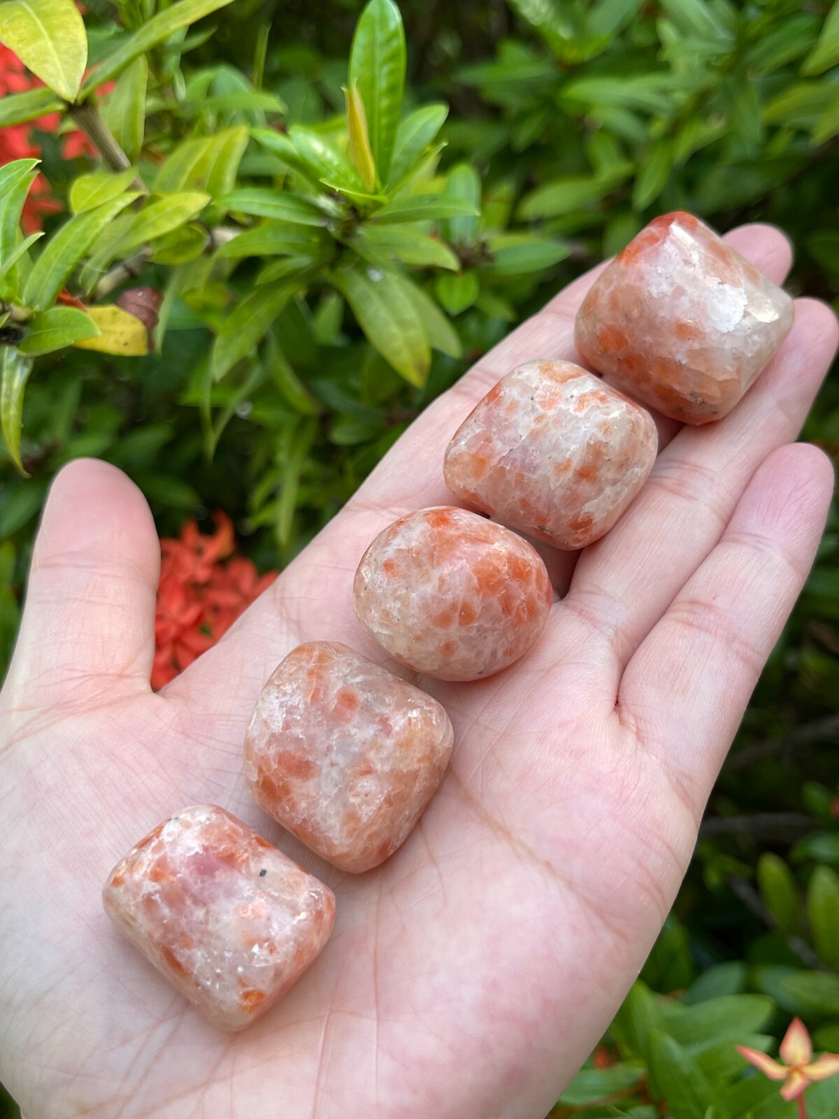 Grade A++ Sunstone Tumbled Stone, 1-1.25″ Tumbled Sunstone, Wholesale Bulk Lot