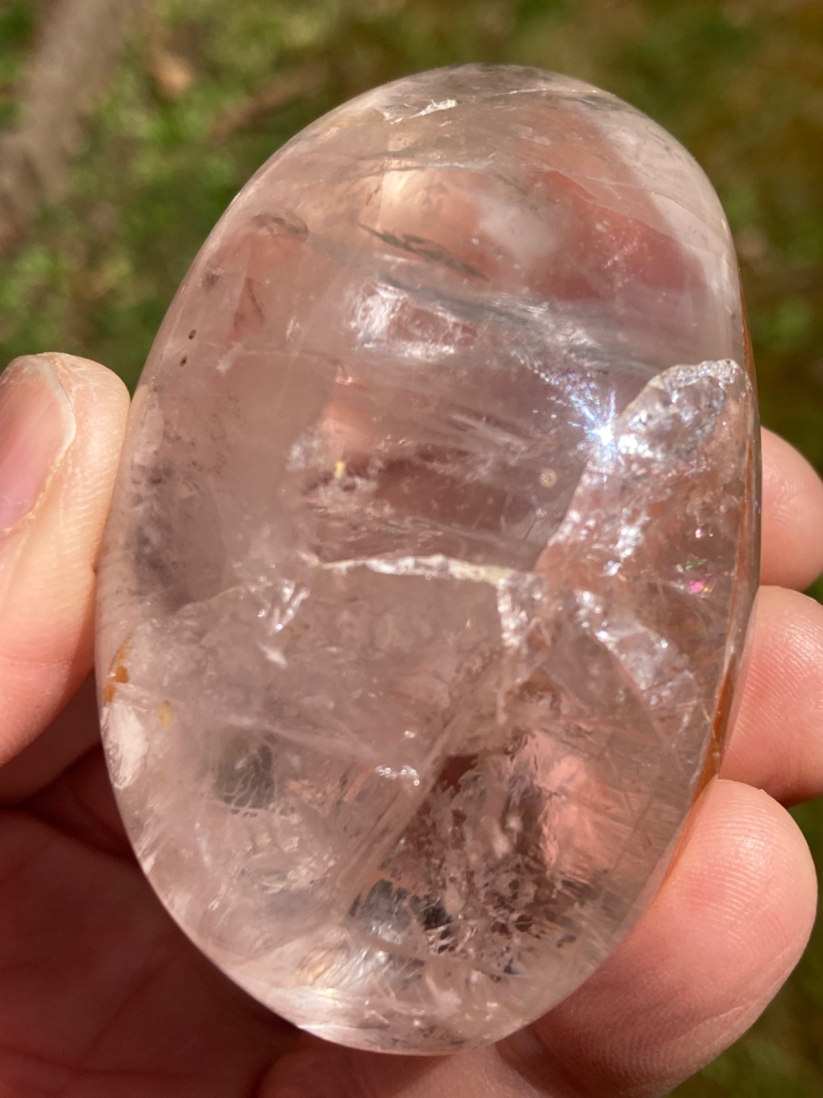 Rainbow Golden Healer Palm Stone GH02