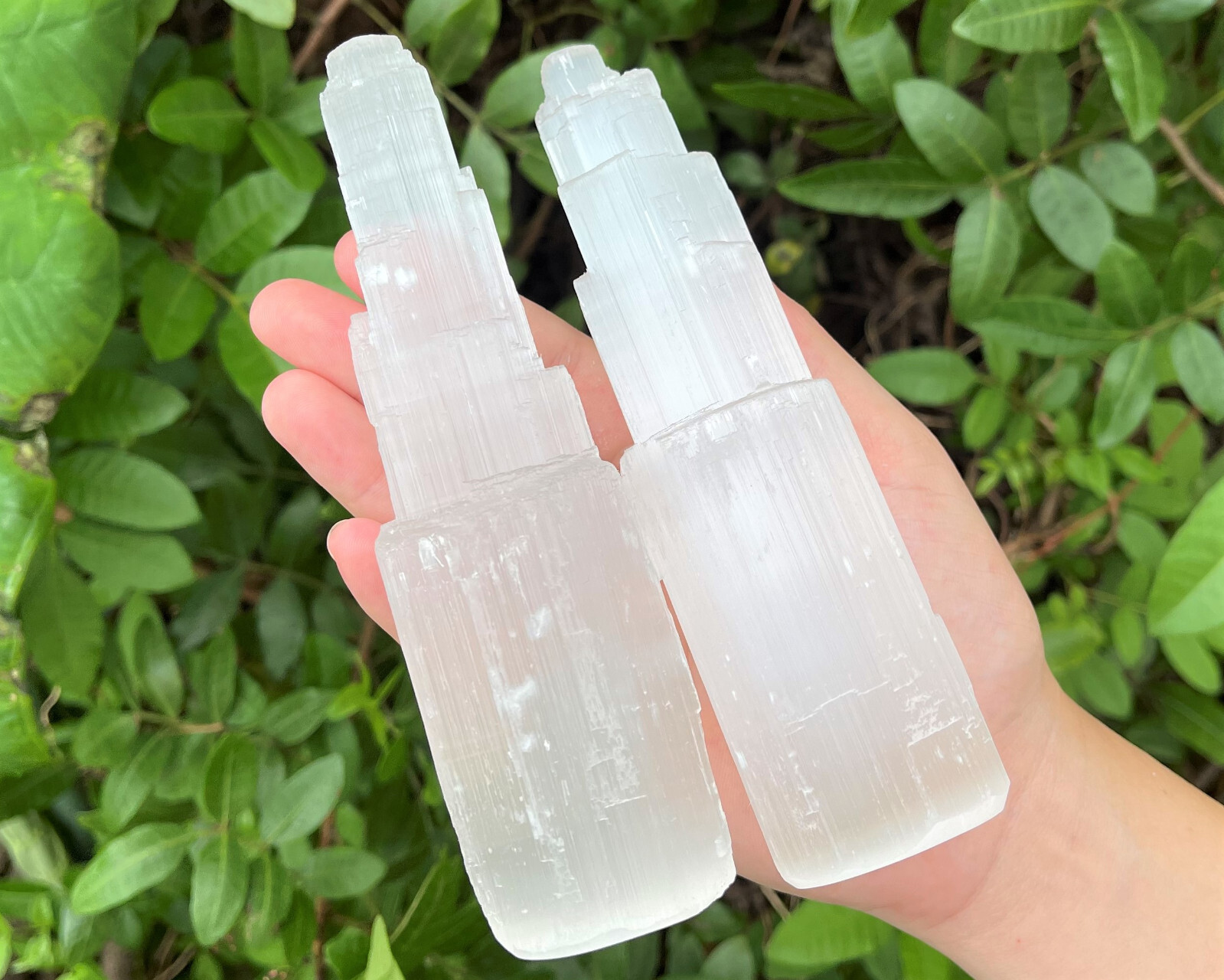 Selenite Tower LARGE 6″ Display Piece: (Selenite Crystal, Point, Iceberg)