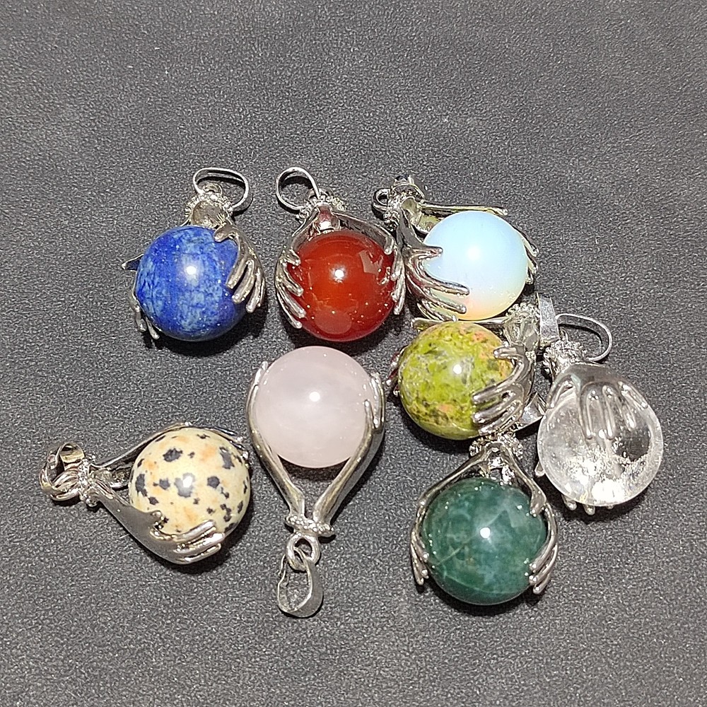 8pcs Mix Natural Quartz Crystal Pendant Chakra Reiki Healing