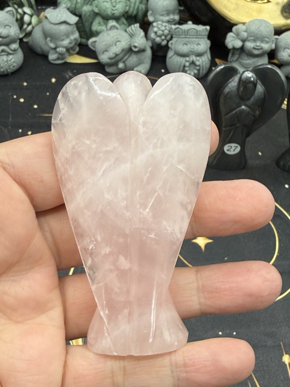 Natural Dream Amethyst, Rose Quartz & Hematite Angels You choose. Free shipping