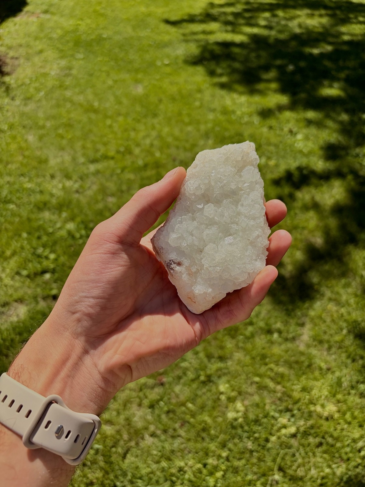 White Apophyllite Crystal Cluster Sparkling Zeolite Mineral 10.1oz