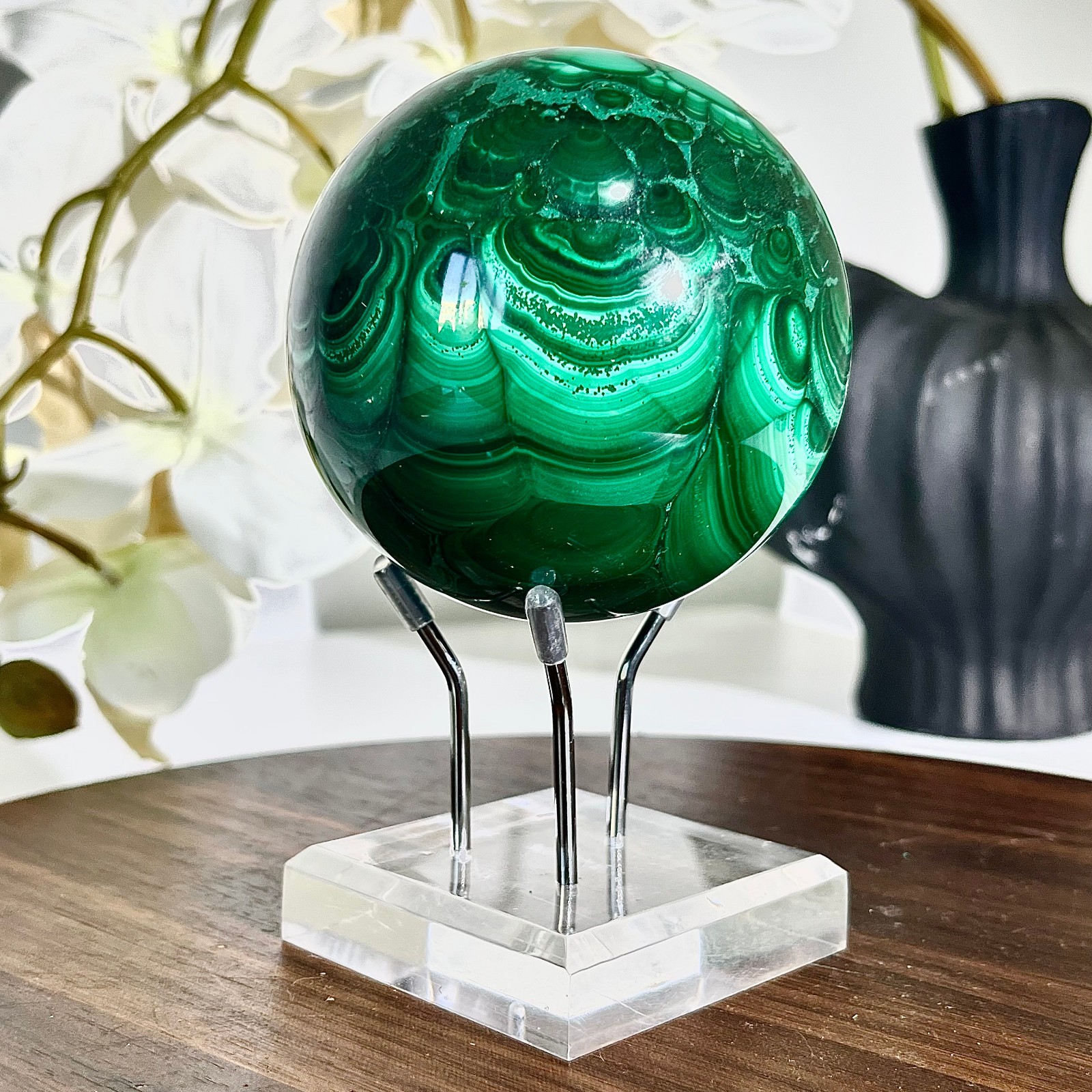 2.24LB Natural Peacock’s eye Crystal Polishing Stone ball Healing