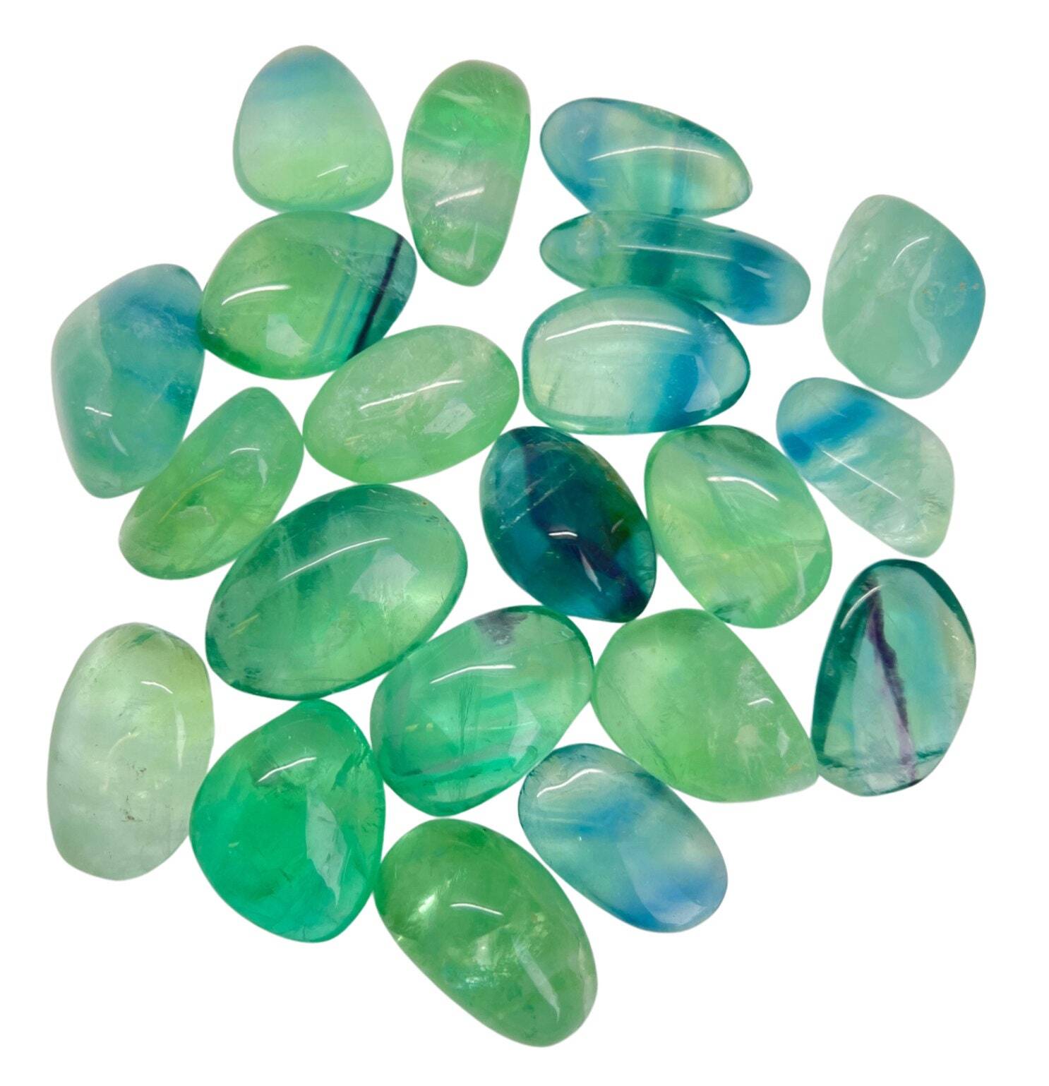 Rainbow Fluorite Tumbled Stone – Grade AA, Natural Fluorite from China