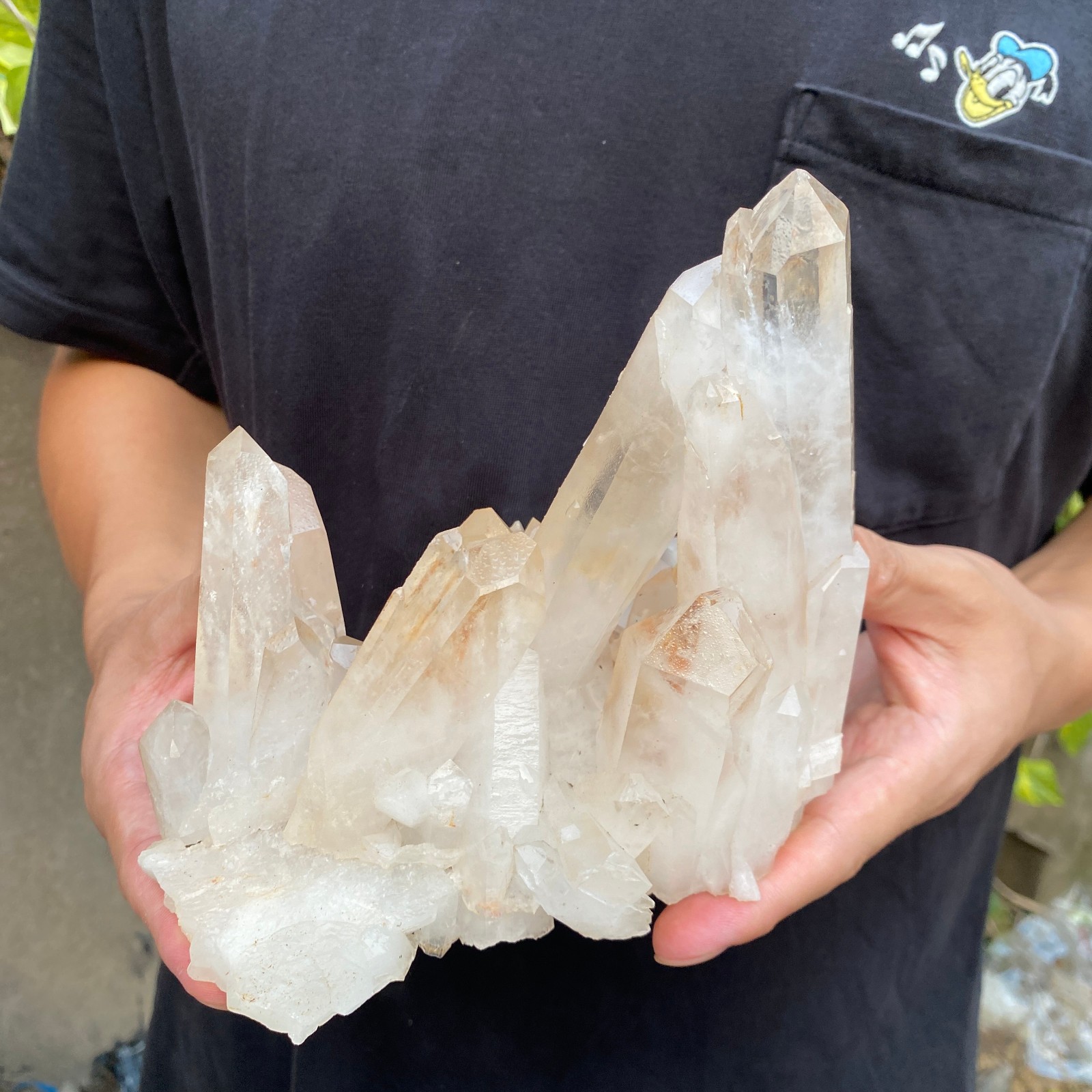 3lb Natural White Clear Quartz Crystal Cluster Rough Healing Specimen